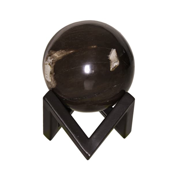 Objet décoratif Petrified Wood Sphere - Medium Decorative | Andrew ... - vue principale | REMO-HOME