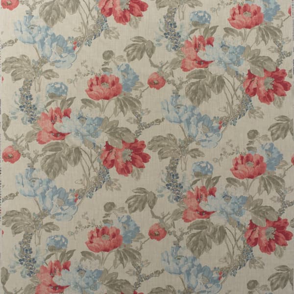 Tissu d'ameublement Peony Sea Coral | Andrew Martin - vue principale | REMO-HOME