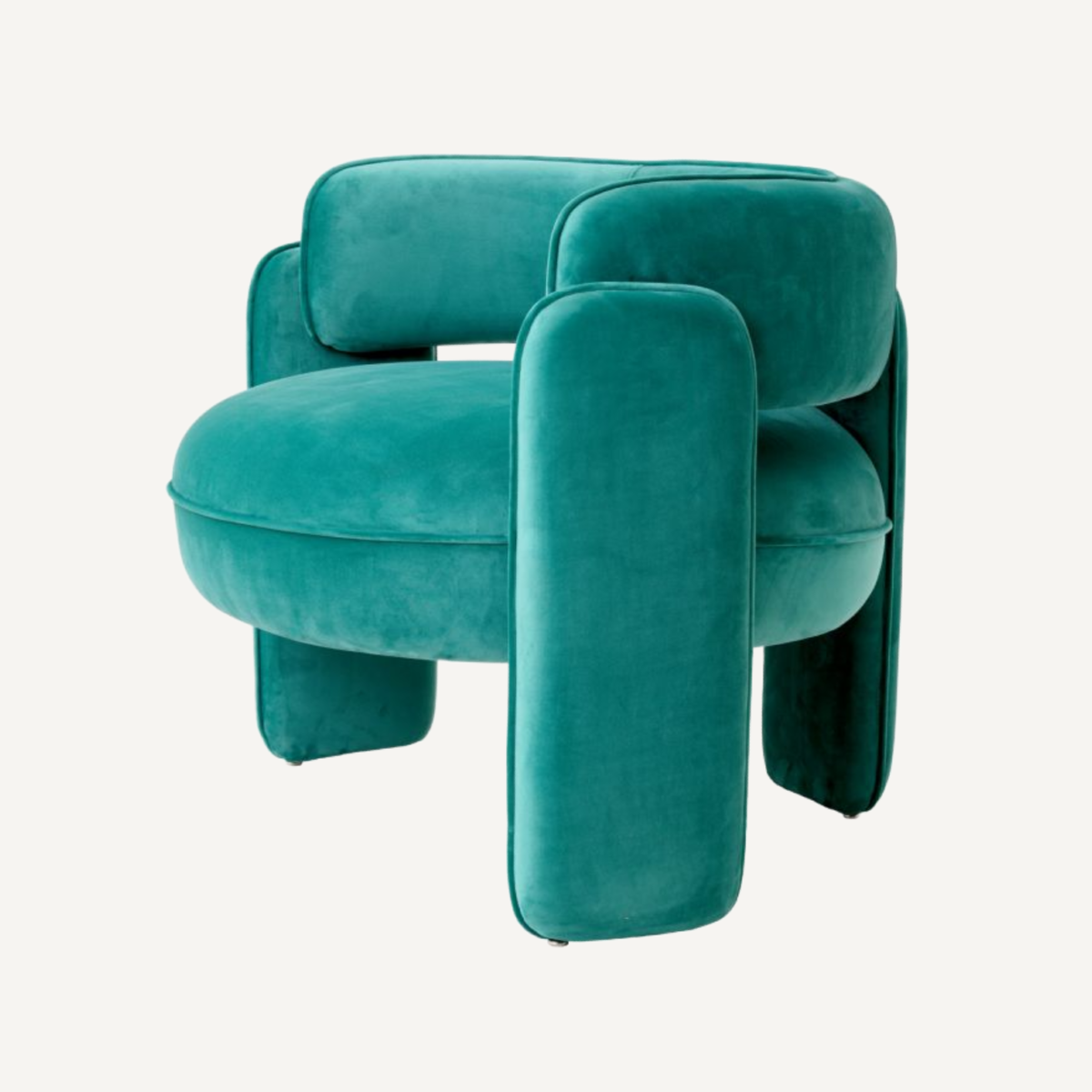 Fauteuil en velours turquoise | Eichholtz Chaplin