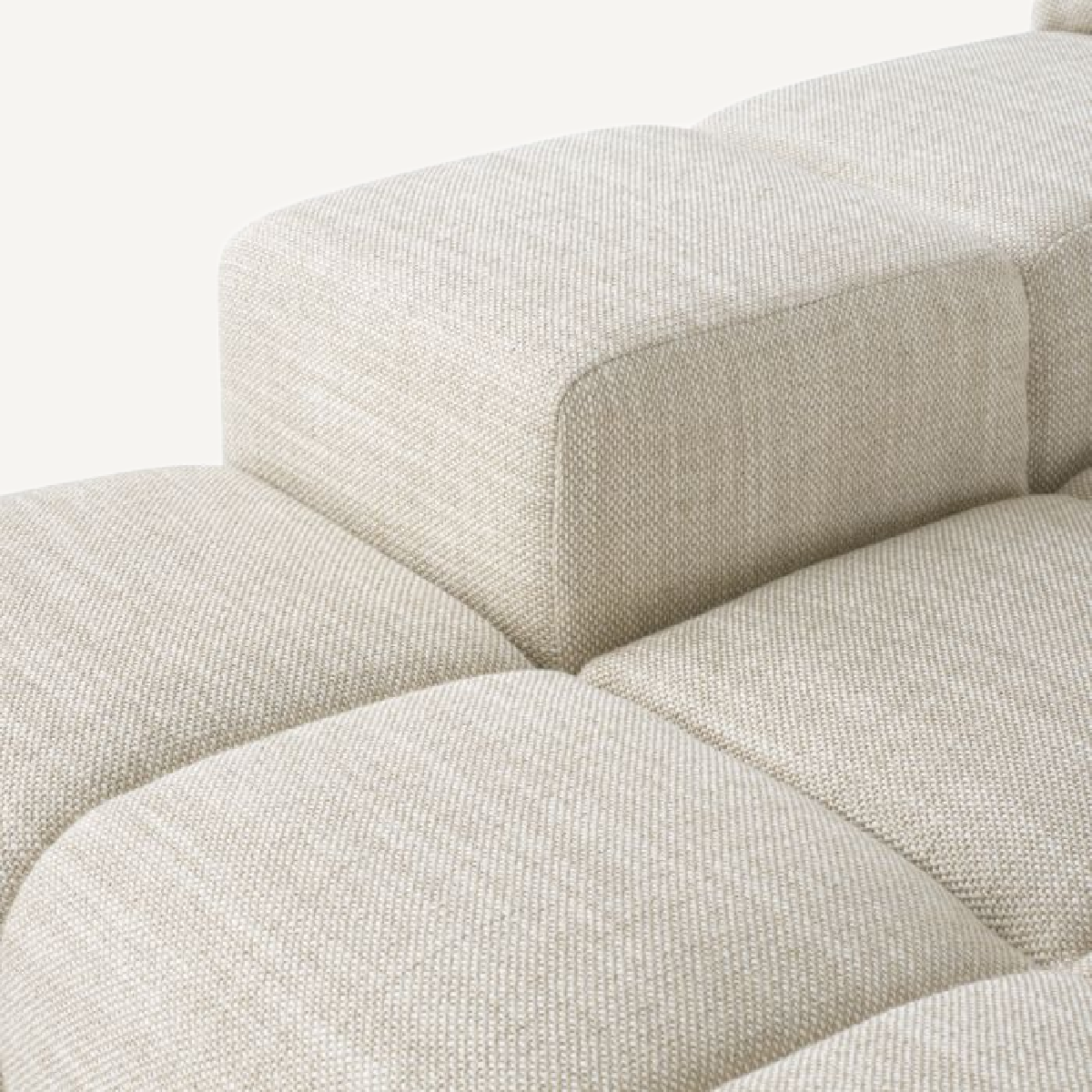 Canapé modulable méridienne en tissu beige | Eichholtz Hunter Left