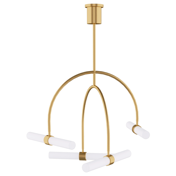 Plafonnier Calumn 4 Chandelier Brass | Andrew Martin - vue principale | REMO-HOME