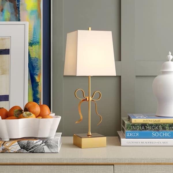 Lampe de table Ellery Cream Soft Brass & Shade | Andrew Martin - vue de détail | REMO-HOME
