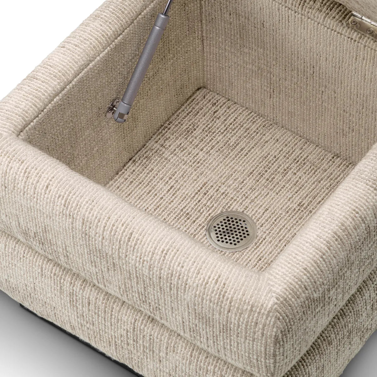 Pouf en tissu beige | Eichholtz Valmont