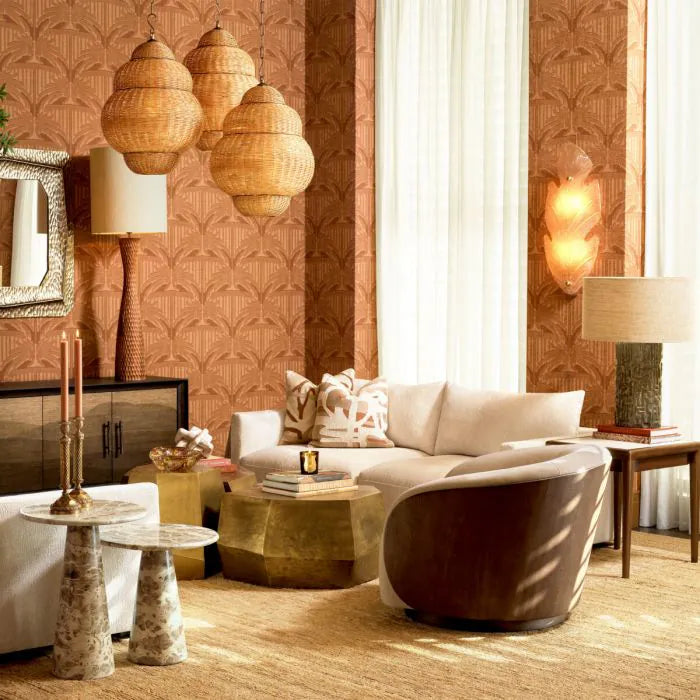 Lampadaire design en bois d'acacia | Eichholtz Vexley