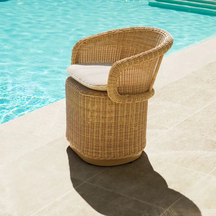 Chaise d'extérieur de salle à manger en rotin | Eichholtz San Remo