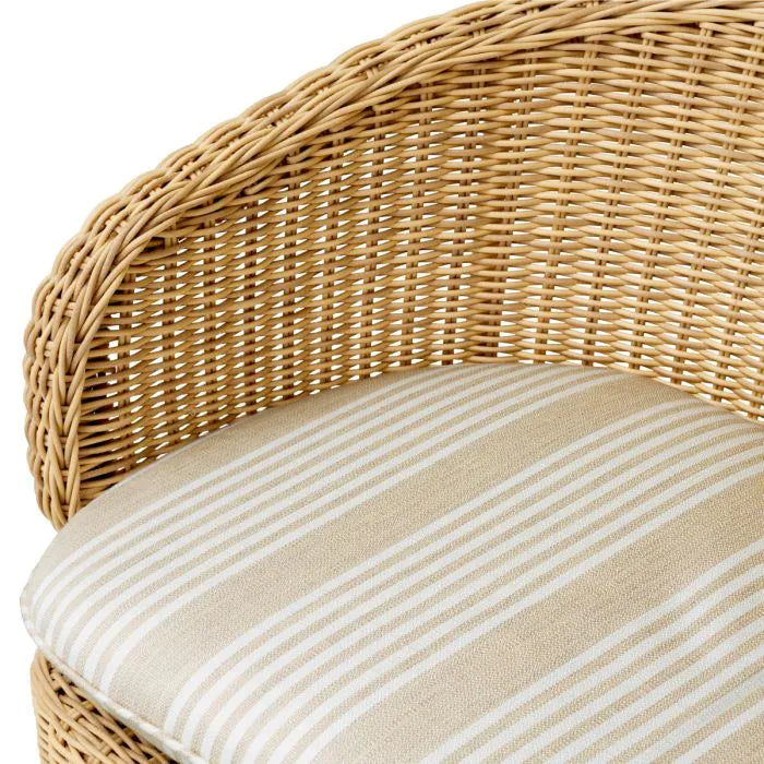 Chaise d'extérieur de salle à manger en rotin | Eichholtz San Remo