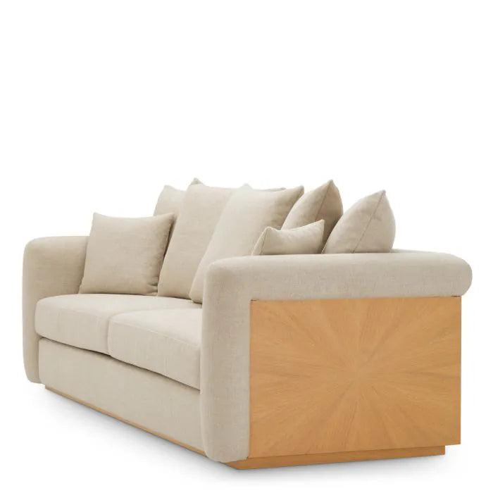 Canapé 3 places en tissu beige écru | Eichholtz Amadeo