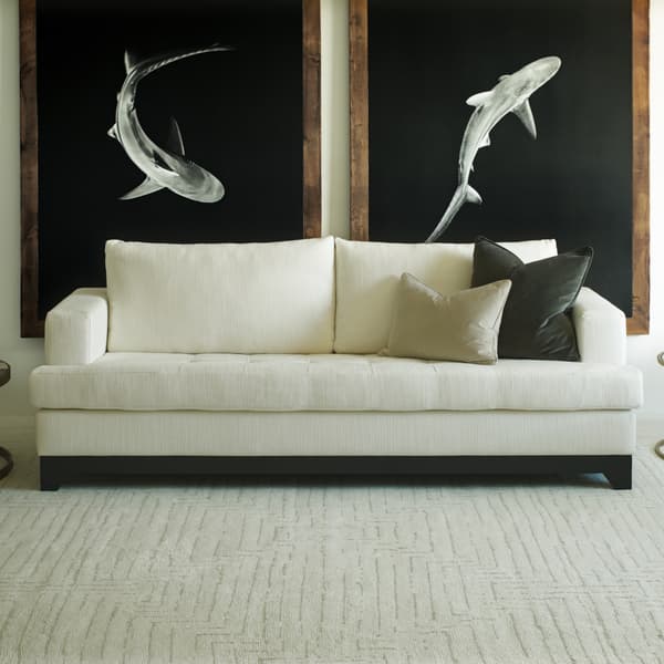 Tapis naturel contemporain Traverse Ivory | Andrew Martin - vue de détail | REMO-HOME