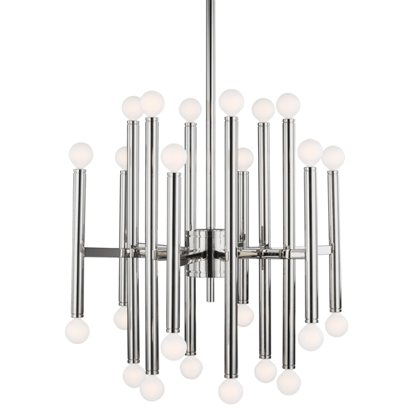 Plafonnier Beckman Chandelier Nickel | Andrew Martin - vue principale | REMO-HOME