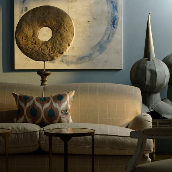 Tissu d'ameublement Wales Camel Cigarette and Match | Andrew Martin - vue principale | REMO-HOME