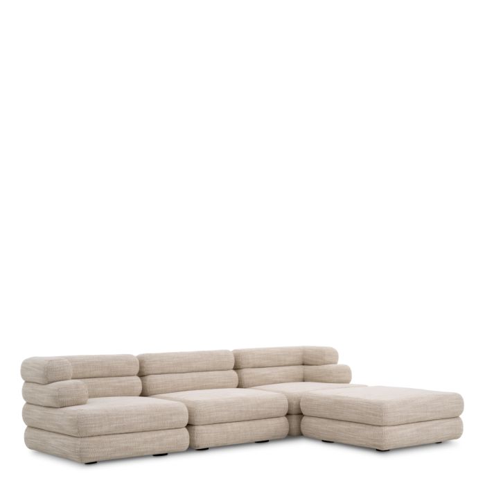 Module central modulable en tissu sable | Eichholtz Malaga