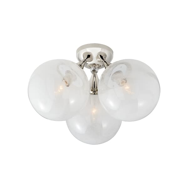 Plafonnier Cristol Flush Nickel Mount | Andrew Martin - vue principale | REMO-HOME