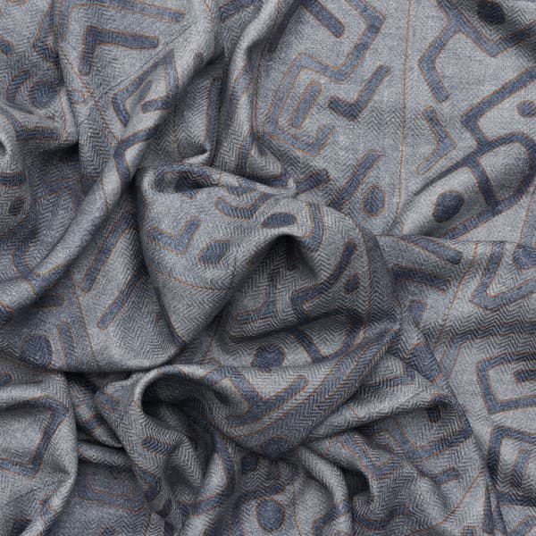 Tissu d'ameublement Ashanti Denim | Andrew Martin - vue de détail | REMO-HOME