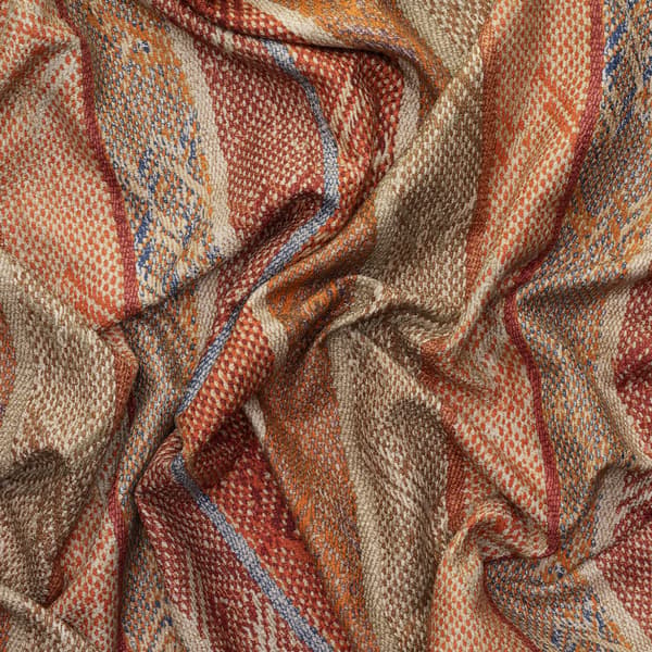 Tissu d'ameublement Isthmus Brick Chocolate | Andrew Martin - vue de détail | REMO-HOME