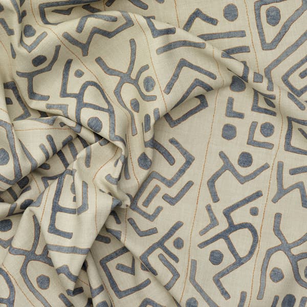 Tissu d'ameublement Trojan Denim Outdoor | Andrew Martin - vue de détail | REMO-HOME