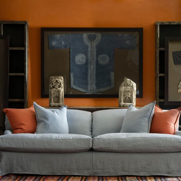 Tissu d'ameublement Rocco Hazy Sky Cigarette and Match | Andrew Martin - vue de détail | REMO-HOME