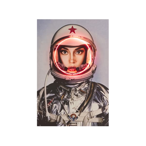 Sculpture néon Neon - Space Girl In Silver Only 100X150 | Andrew Ma... - vue principale | REMO-HOME