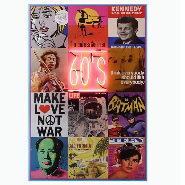 Sculpture néon Neon - The Sixties 100X150 | Andrew Martin - vue principale | REMO-HOME