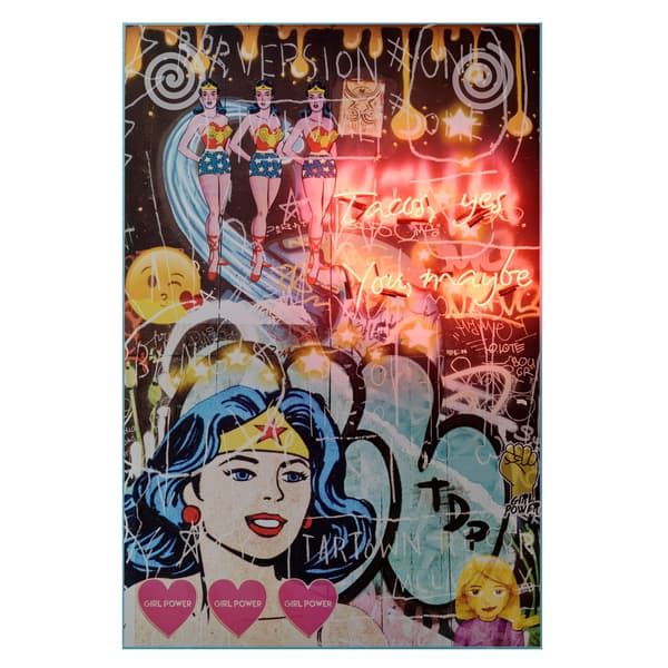 Sculpture néon Neon - Wonder Woman 100X150 | Andrew Martin - vue principale | REMO-HOME
