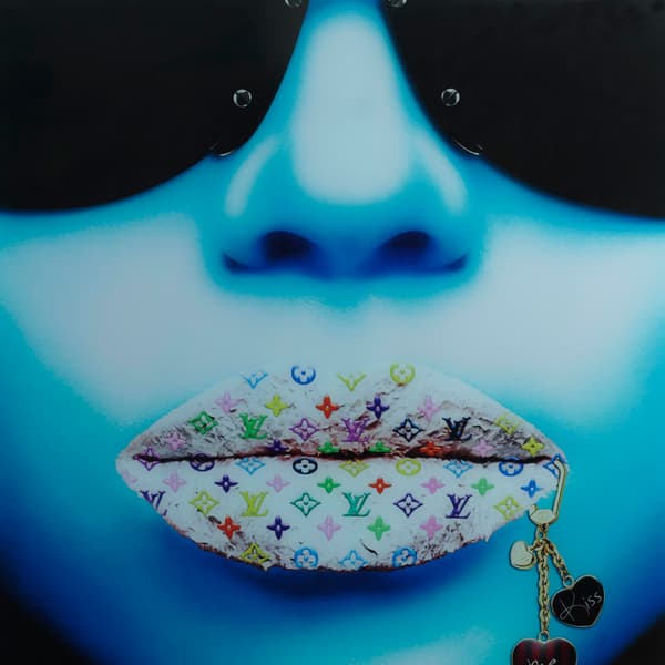 Œuvre d'art sur plexiglas Louis Vuitton Blue 150X150 | Andrew Martin - vue principale | REMO-HOME