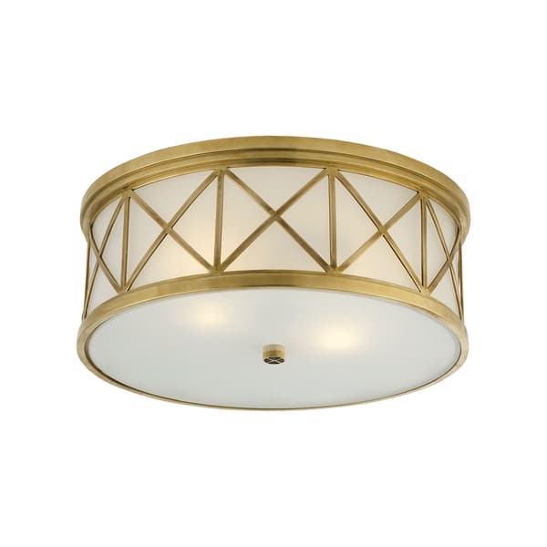 Plafonnier Montpelier Flush Brass Finition antique | Andrew Martin - vue principale | REMO-HOME