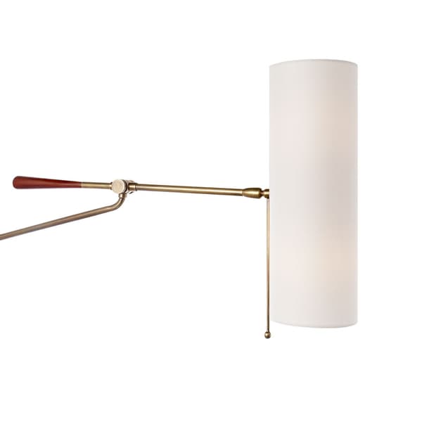 Applique murale Frankfort Brass Antique Brass/Mahogany | Andrew Martin - vue principale | REMO-HOME
