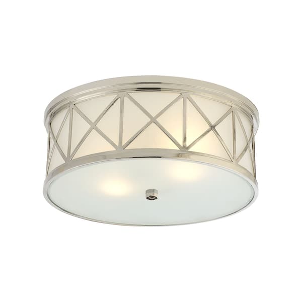 Plafonnier Montpelier Flush Nickel | Andrew Martin - vue principale | REMO-HOME