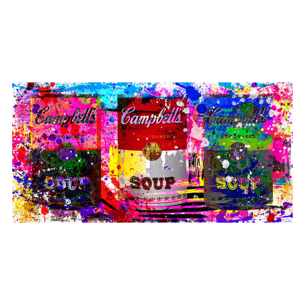 Œuvre d'art sur plexiglas Colourful Campbells Blue/Green/Multicolou... - vue principale | REMO-HOME