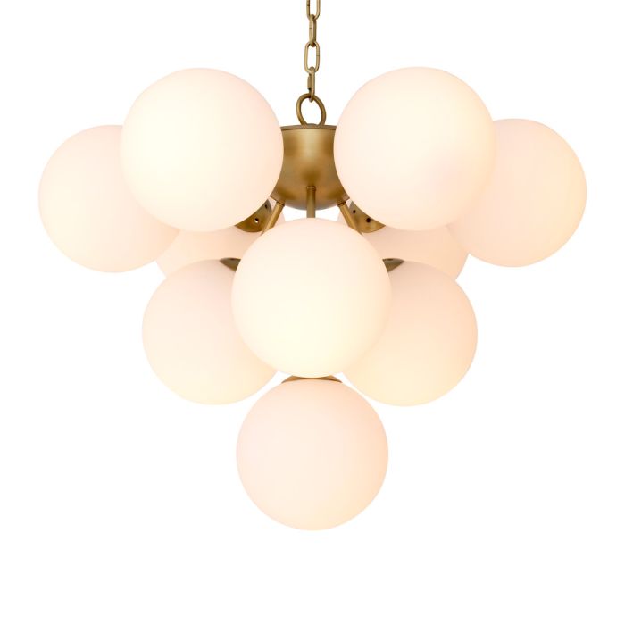 Lustre doré en verre blanc | Eichholtz Icaro