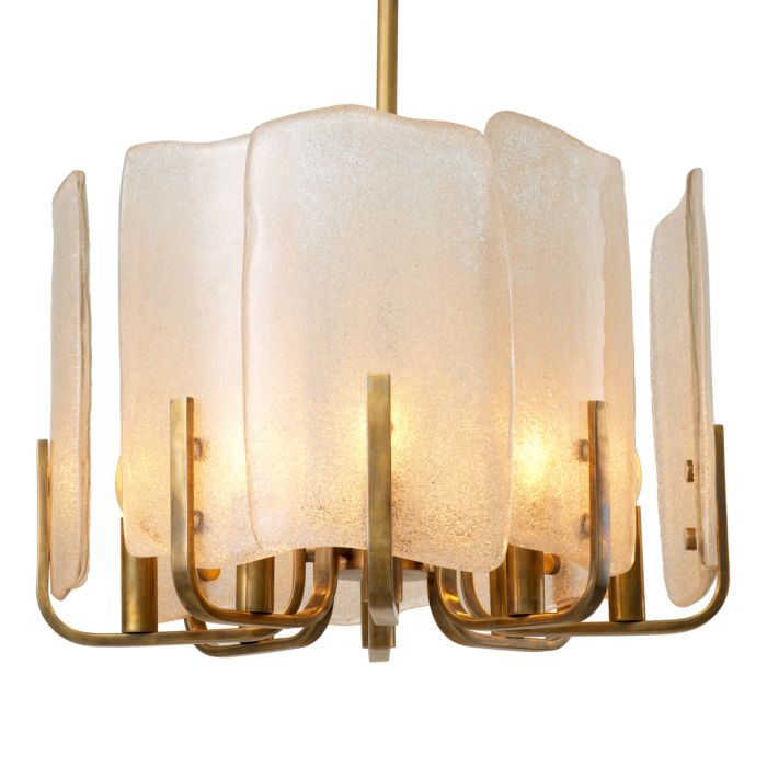 Lustre doré et verre soufflé | Eichholtz Serrano