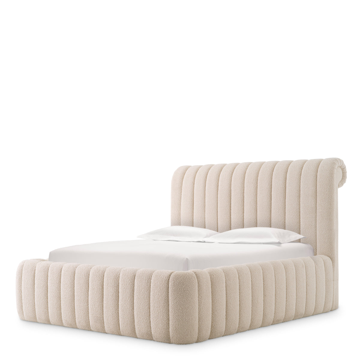 Cadre de lit en bouclé crème | Eichholtz Sycamore - vue principale | REMO-HOME