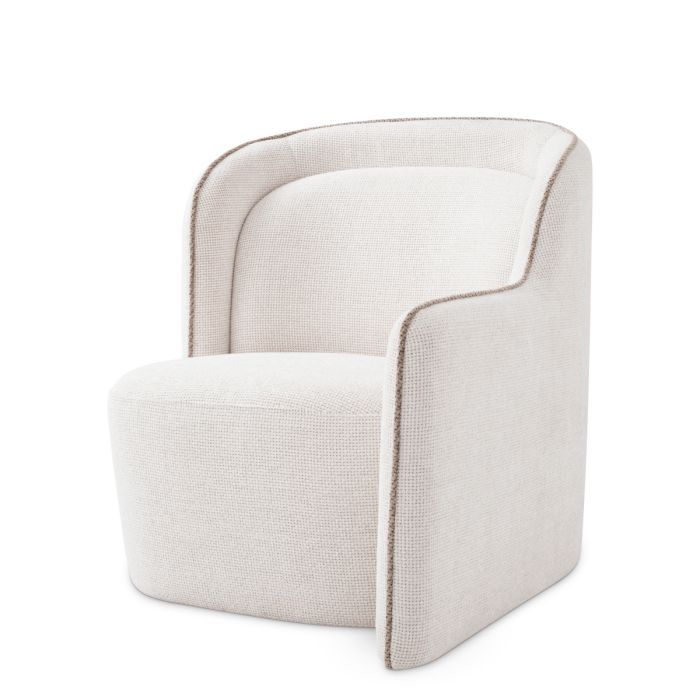 Fauteuil en tissu blans cassé | Eichholtz Barrier D