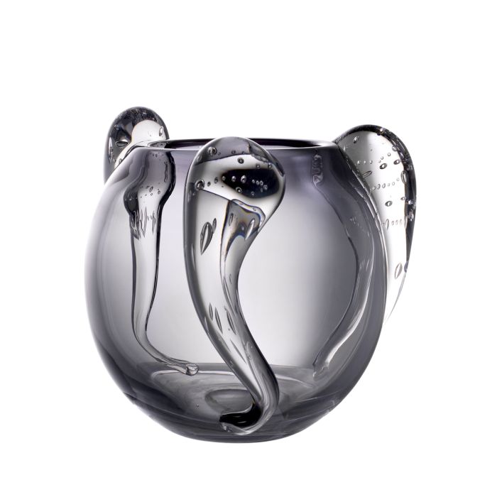 Vase en verre soufflé gris | Eichholtz Sianluca S