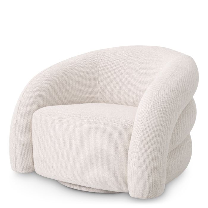 Fauteuil en tissu blanc cassé | Eichholtz Novelle