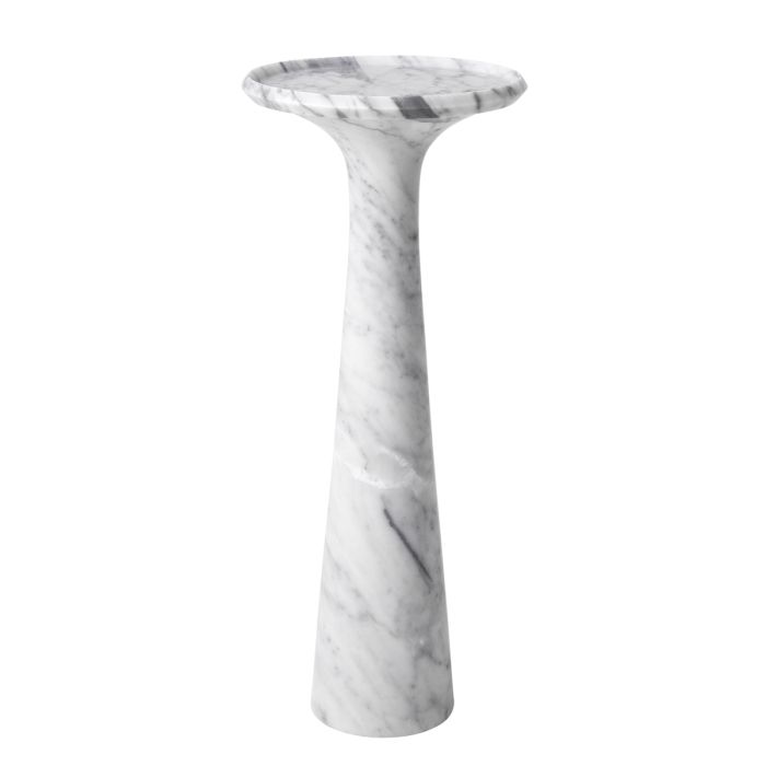 Table d'appoint en marbre blanc | Eichholtz Pompano High