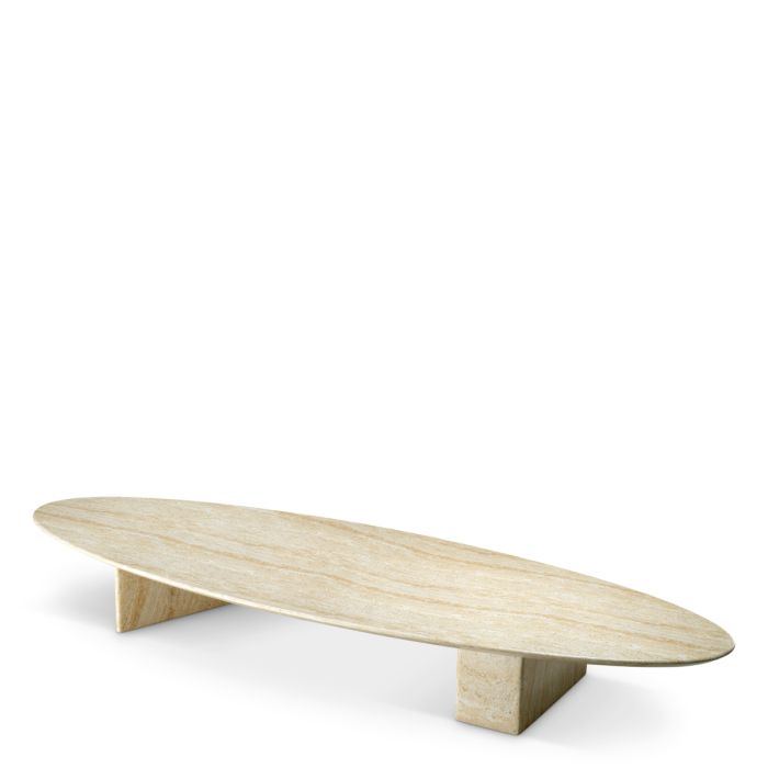Table basse extérieur en béton armé beige | Eichholtz Aurore