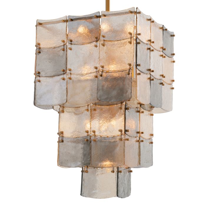 Lustre en laiton et verre soufflé | Eichholtz Laurent