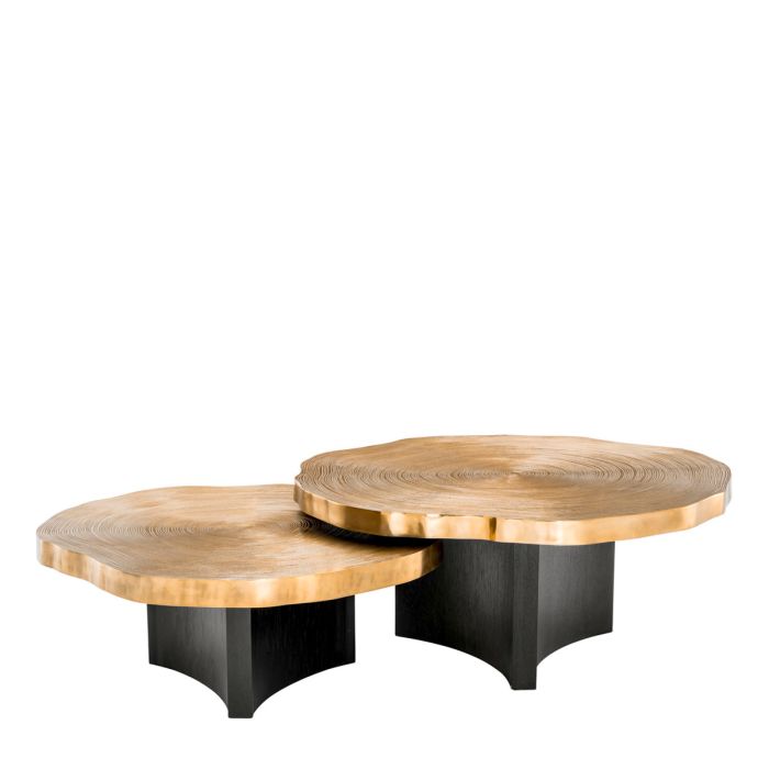 Table basse en laiton dorée (lot de 2) | Eichholtz Oaks