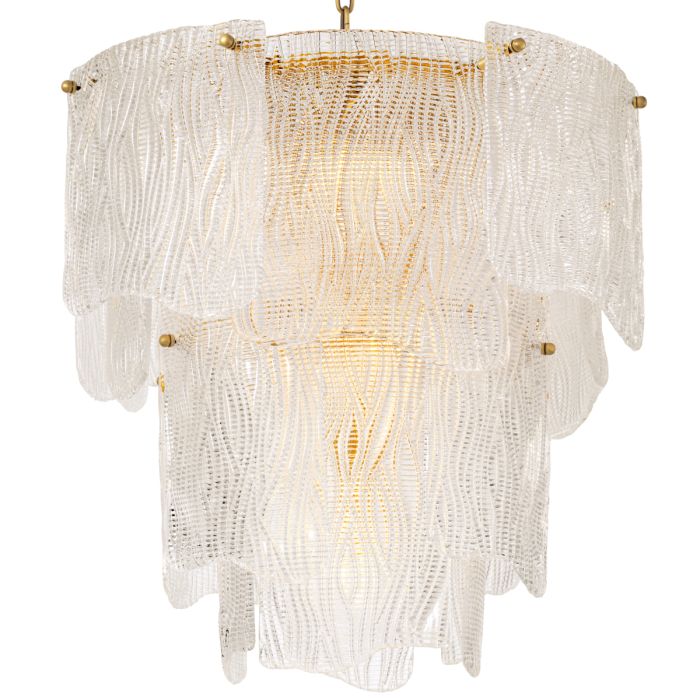 Lustre doré en verre texturé | Eichholtz Asinara S
