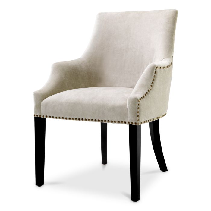 Chaise de salle à manger en tissu sable | Eichholtz Legacy