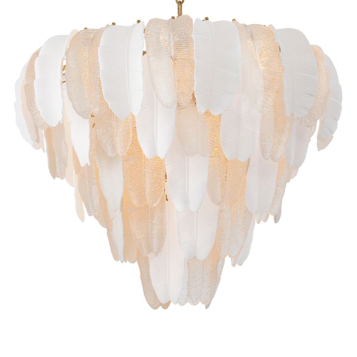 Lustre en verre et céramique blanche | Eichholtz Lucia L