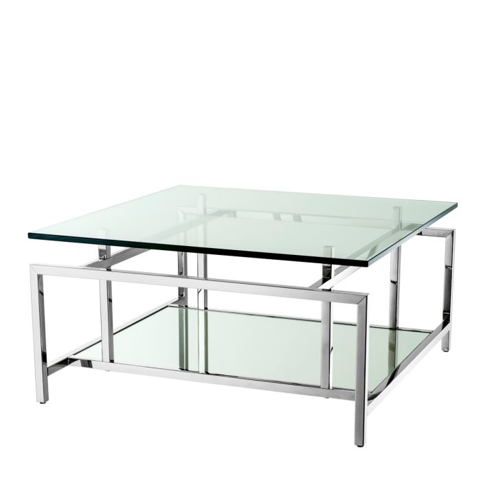 Table basse argentée en verre transparent | Eichholtz Superia