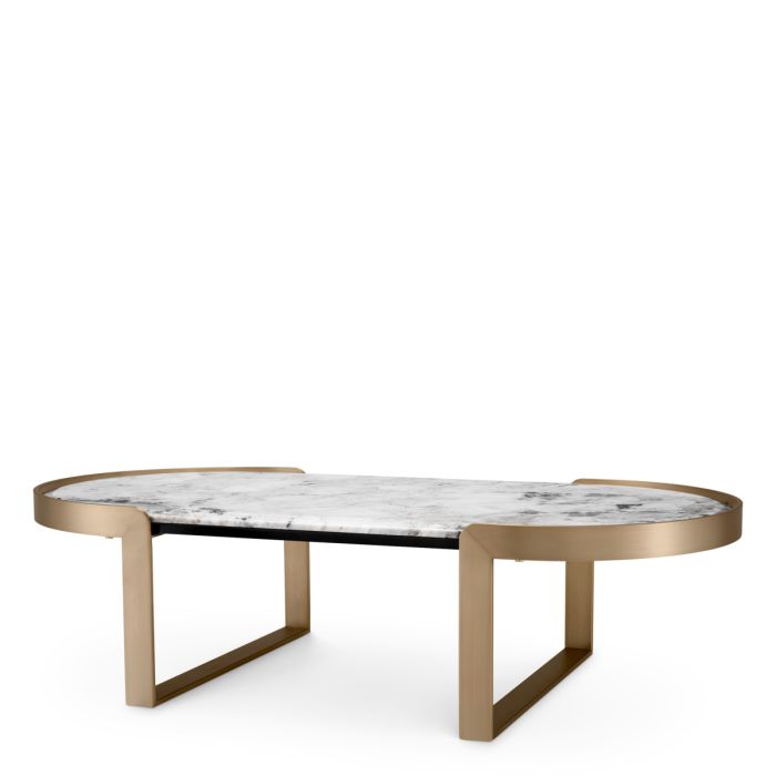 Table basse dorée en marbre | Eichholtz Fabio