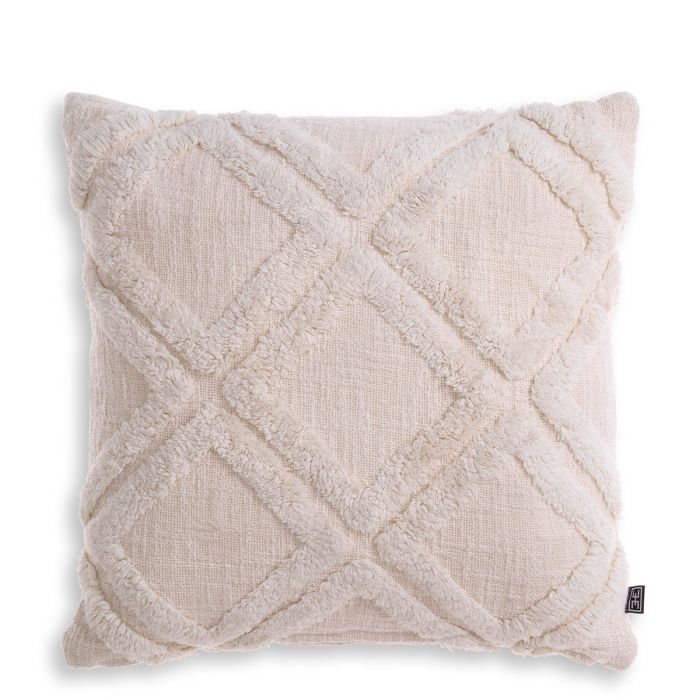 Coussin carré en coton blanc cassé | Eichholtz Maris S