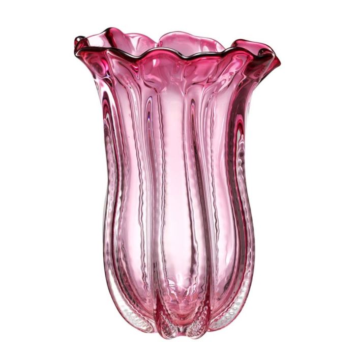 Vase en verre soufflé rose | Eichholtz Caliente L