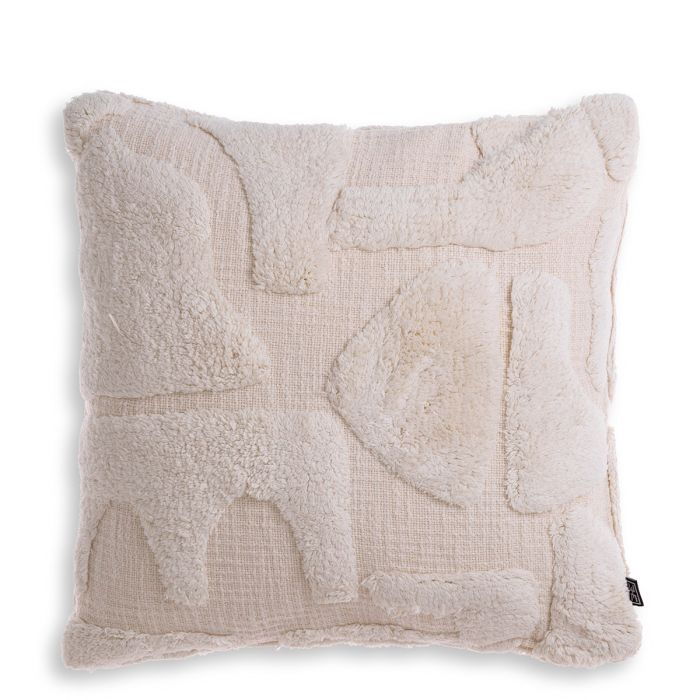Coussin carré en coton blanc cassé | Eichholtz Menos S