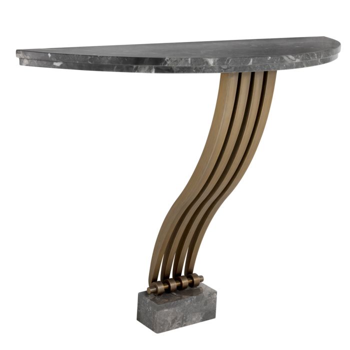 Console dorée en marbre gris | Eichholtz Renaissance