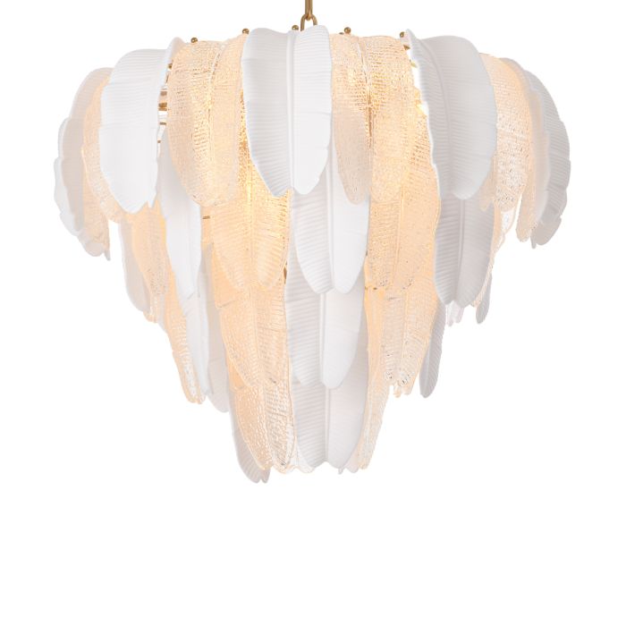 Lustre en verre et céramique blanche | Eichholtz Lucia S