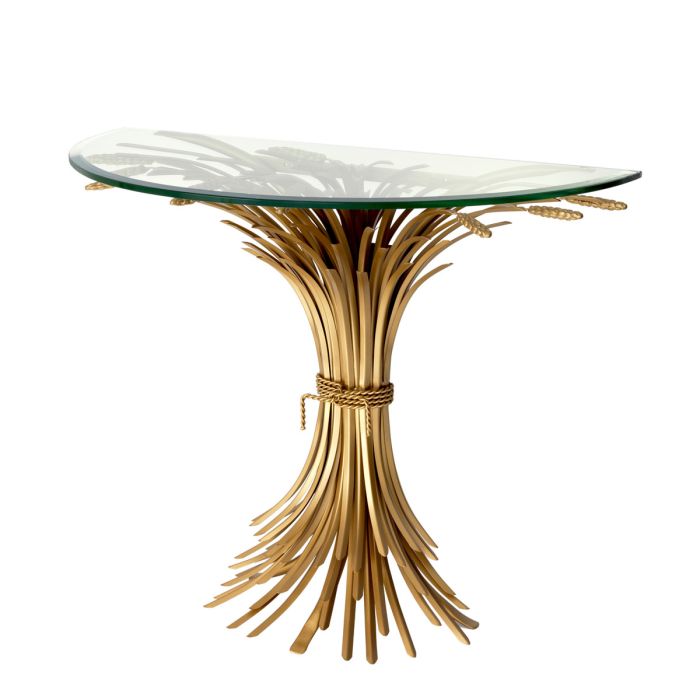 Console dorée en verre transparent | Eichholtz Bonheur