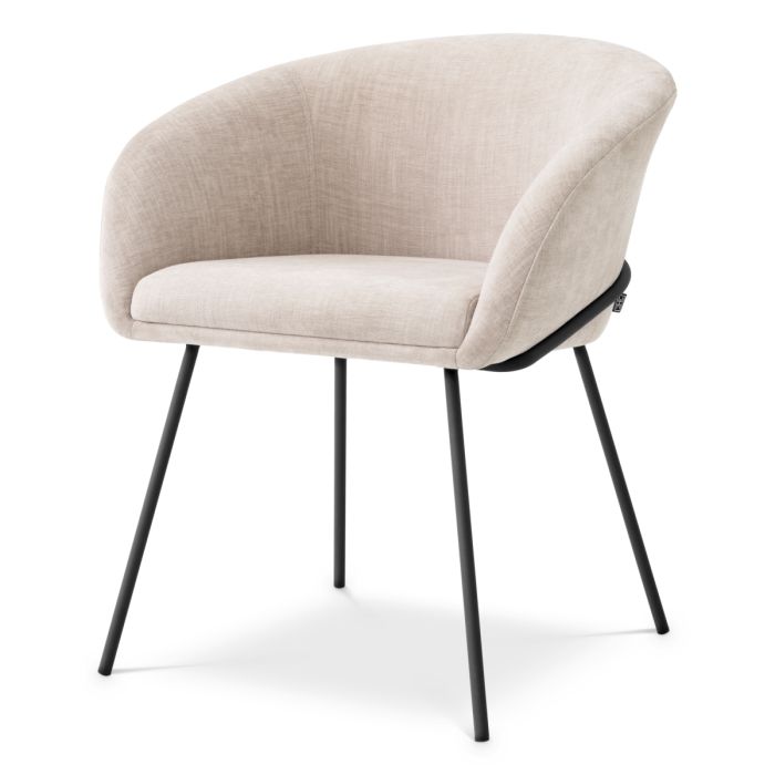 Chaise de salle à manger en tissu beige | Eichholtz Campus